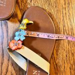 Italian Shoemakers Sandals/Thongs with Flowers size 8 1/2 Tropical Boho Photo 10