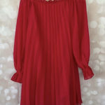 ASOS  Red Pleated Mini Dress Photo 0