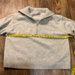 Acne Studios  Sweater Size XS Sadea Wool 3/4 Zip Elbow Patch Natural Ribbed Collr Photo 3