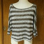 Kirra  Boatneck Drape Sweater M Brown Gray Photo 0