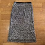 Anthropologie  Maeve Anina Shimmer Preppy Holiday Cheetah Whimsigoth Midi Skirt 6 Photo 4