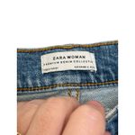ZARA Women's Jeans Distressed Mid-Rise Premium 5-Pocket Skinny Denim Blue Sz. 2 Photo 2