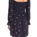 Elodie Long Sleeve Smocked Square Neck Navy Floral Dress Sz S Photo 1