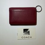 Coach AUTHENTIC  VINTAGE RED LEATHER BEDFORD KEYCHAIN WALLET Multi Function Purse Photo 3