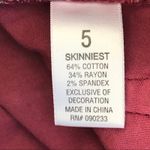 Bullhead Black Leopard Print Skinny Jeans Red Pink Orange Size 5 EUC Photo 4