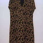 City Chic  Dress Edina Floral Yellow Black Size 16 Photo 0