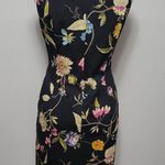 Donna Ricco black floral jacquard sheath dress size 8p Photo 4