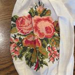 Fairylina NWT White and Pink Embroidered Maxi Dress, color block, belted, s Photo 2