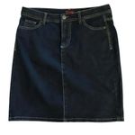 Wrangler  Blue Stretch Straight Jean Mini Denim Skirt Size 12M Photo 0