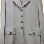 Jones New York  Silk Suit Blazer Jacket Baby Blue 10 Career 4 Button Lined Work Photo 1