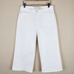 Soft Surroundings  Cropped Wide Leg Jeans Stretch Patch Pockets White Size 18W Photo 4