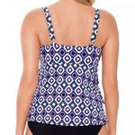 Swim Solution tiered one piece swimsuit Sz 10 Purple Photo 1