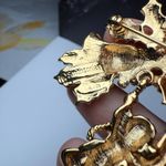 Smithsonian Avon Christmas Bells Cherub Angel Rhinestone Enamel Brooch Pin Gold Photo 8