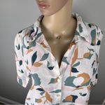 Rachel Zoe Linen Shirt Dress Sz S Short Sleeve Button Front Casual Lightweight Photo 5