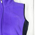 Ralph Lauren  Active L-RL Purple Black Fleece Vest Womens Sz XL Full Zip Photo 2