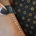 Vintage handmade leather brown weaved woven mini bag crossbody contrast stitches Photo 11