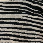 FATE. Zebra stripe distressed knit sweater tan and black women’s medium wool Photo 2