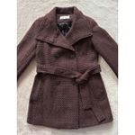 Calvin Klein  Womens Belted Jacket Pea‎ Coat Brown Size Small Photo 1