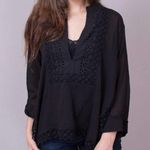 Lovestitch  Women’s The Eyelet Tunic    lightweight sheer blouse 100% cotton SZ M Photo 0