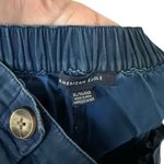 American Eagle Womens Sz XL Blue High Rise Pull On Shorts Elastic Waist Cotton Photo 3