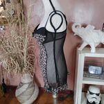 Rampage Intimates Size Large L Cheetah Print Lingerie Black Sexy Sheer Bra Bow Photo 10