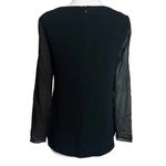 Escada Nayomie ostrich feather embellished top black Sz 32 Photo 2