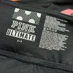 PINK - Victoria's Secret VS PINK Black and pink Logo workout leggings size small sheer accent Photo 1