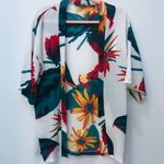 Floral Printed Style Half Sleeve Beach Coverup kimono sz small Photo 2