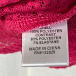 Lovers + Friends Pink Semi sheer Cinch Front Crop V-Neck Shirt Size Small Photo 6