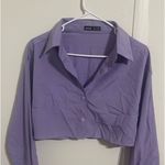 SheIn purple blazer-style shirt. Photo 4