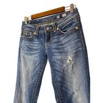 Miss Me  Jeans Medium Wash Low Rise Boot Cut Studs/Gems‎ Size 28 Photo 1