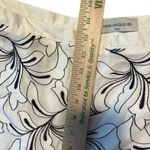 Maria Grazia Severi White Women's 46 Pants White Black Floral Flowy Quiet Luxury Size 10 Photo 4