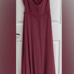 Kennedy Blue Stassi Rosewood Chiffon High Halter Neck Gown Women’s Size 6 Photo 2