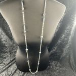 Vintage Mid Century 56 in Long Flapper Style Beaded Chain Necklace Made Germany Photo 0