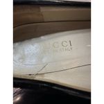 Gucci Shoes Loafers Patent Leather Vintage Slip Ons women Black Italy Sz 7.5 Photo 9