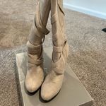 Charlotte Russe Ivory Tall Faux Suede Boot Photo 6