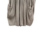 Halston Heritage Draped Satin Skirt Mini Pleated Stone Cream Size Small Photo 4