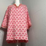 Foxcroft  Pink and White Patterned Blouse Photo 8