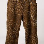 Womens XXL Leopard‎ Print Pants High Waisted Jeans Animal Print Trendy Fashion Brown Size 23 Photo 0