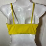 YEAR OF OURS Yellow Ribbed Bralette Top Size M Photo 3