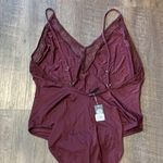 Vince Camuto  maroon lace trim bodysuit Photo 2