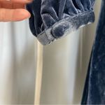 Yumi Kim  Navy Blue Velvet Wrap Dress Small Photo 4