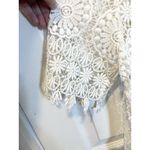 Chico's  Lace and Pleats Alabaster Top Size 1 White Coastal Beach Summer Travel Photo 3