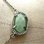 Kendra Scott  Elisa light green necklace in SILVER Photo 2