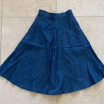 ZARA Basic NWOT Denim Midi Skirt with Pockets Sz S Photo 0