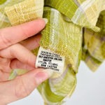 Very J coastal cowgirl linen blend citrus button down layering top / shirt plaid s Photo 4