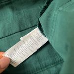 Faherty Uma High Rise Kick Crop Wide Leg Flare Cotton Pants Dark Green Size 27 Photo 5