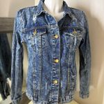 Blue and Gold Jean Jacket with Fitted Silhouette Size L Photo 12