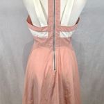 YA Los Angeles Pink blush and white studded cutout back cotton blend dress size medium Photo 3