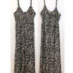 Torrid  1 Plus Size Feather Sleeveless Maxi Dress Cream Black Print Tie Back Boho Photo 2